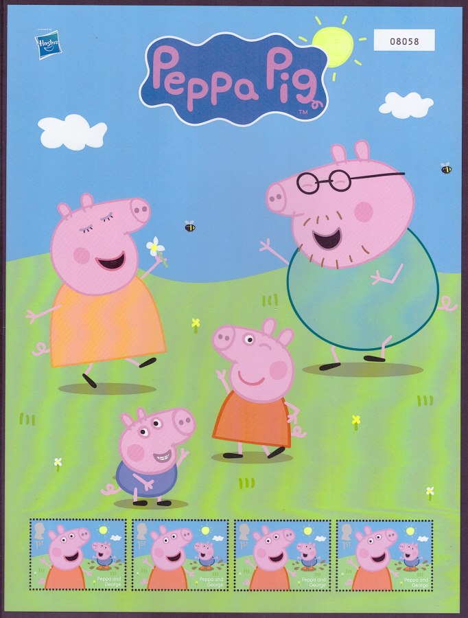 (image for) 2024 Peppa Pig & Family Royal Mail Fan Sheet